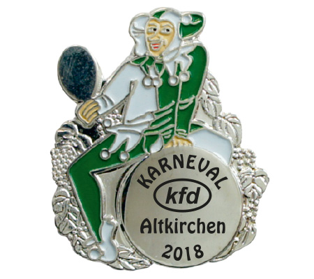 Karnevalspins Lager - Pin-0007 grün-weiß