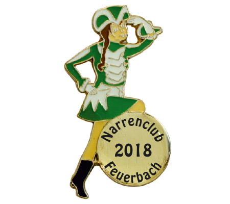 Karnevalspins Lager - Pin-0019 grün-weiß