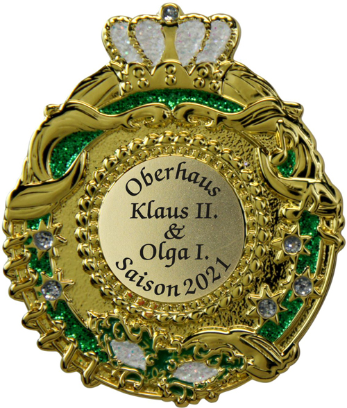 Karnevalspins Lager - Pin-0056 grün-weiß 