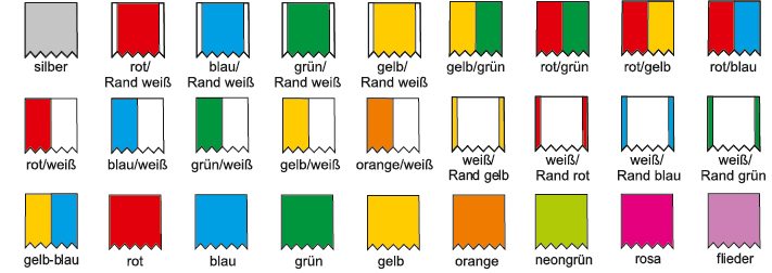 Bandabzeichen einfarbig bedruckt