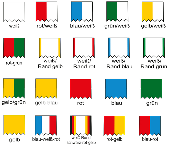 Fahnenband einfarbig bedruckt